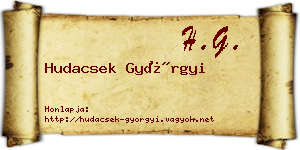 Hudacsek Györgyi névjegykártya
