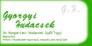 gyorgyi hudacsek business card